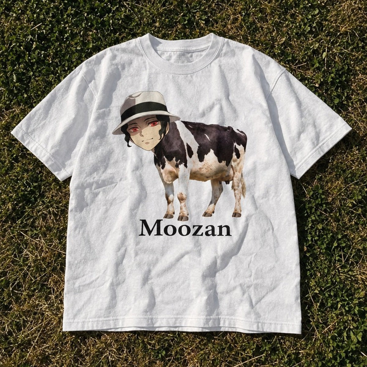 Moozan Meme T-Shirt flat-lay | Anime Meme T-Shirts