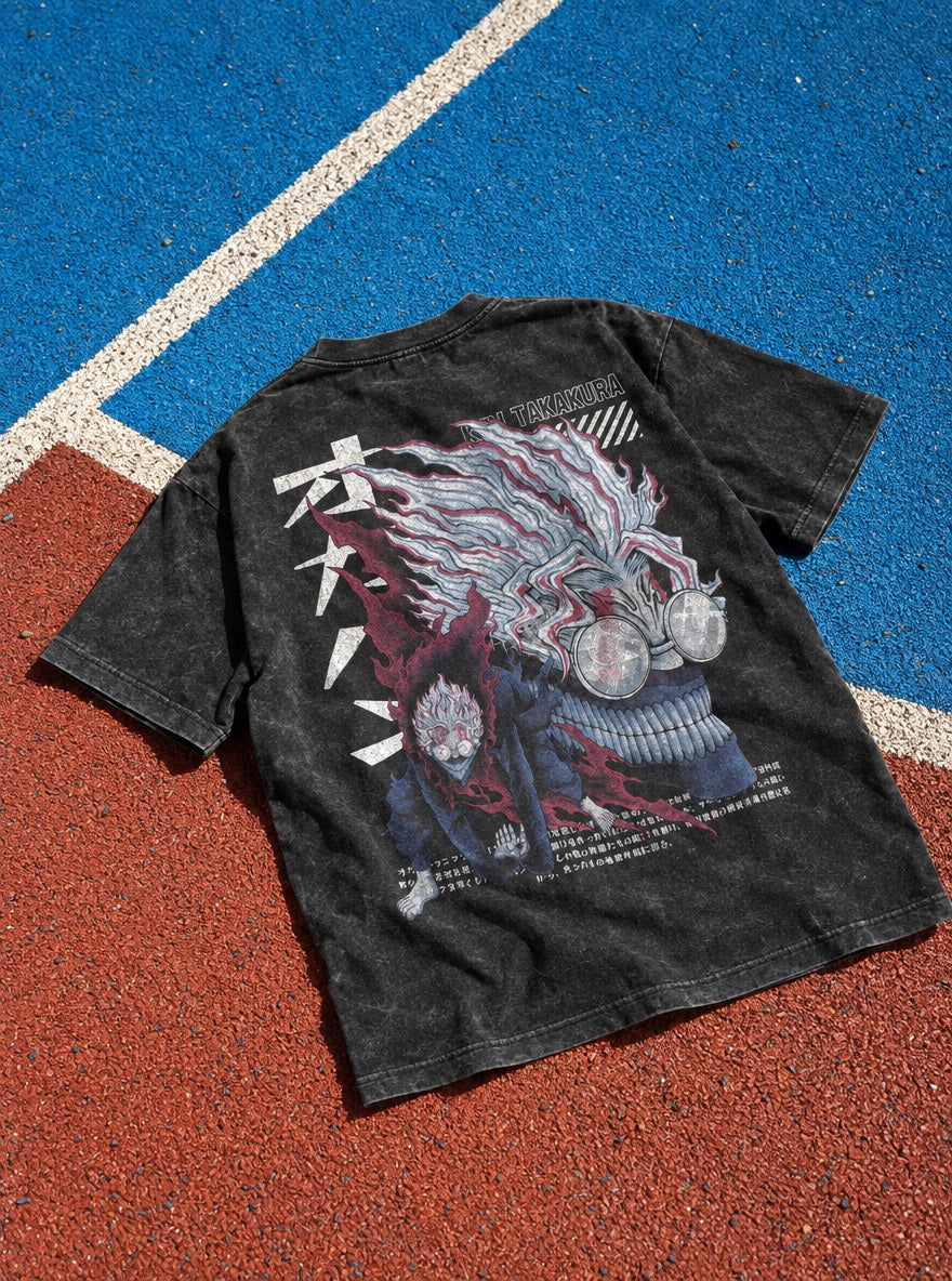 Okarun Unleashed – T-Shirt – flat-lay | Dandadan