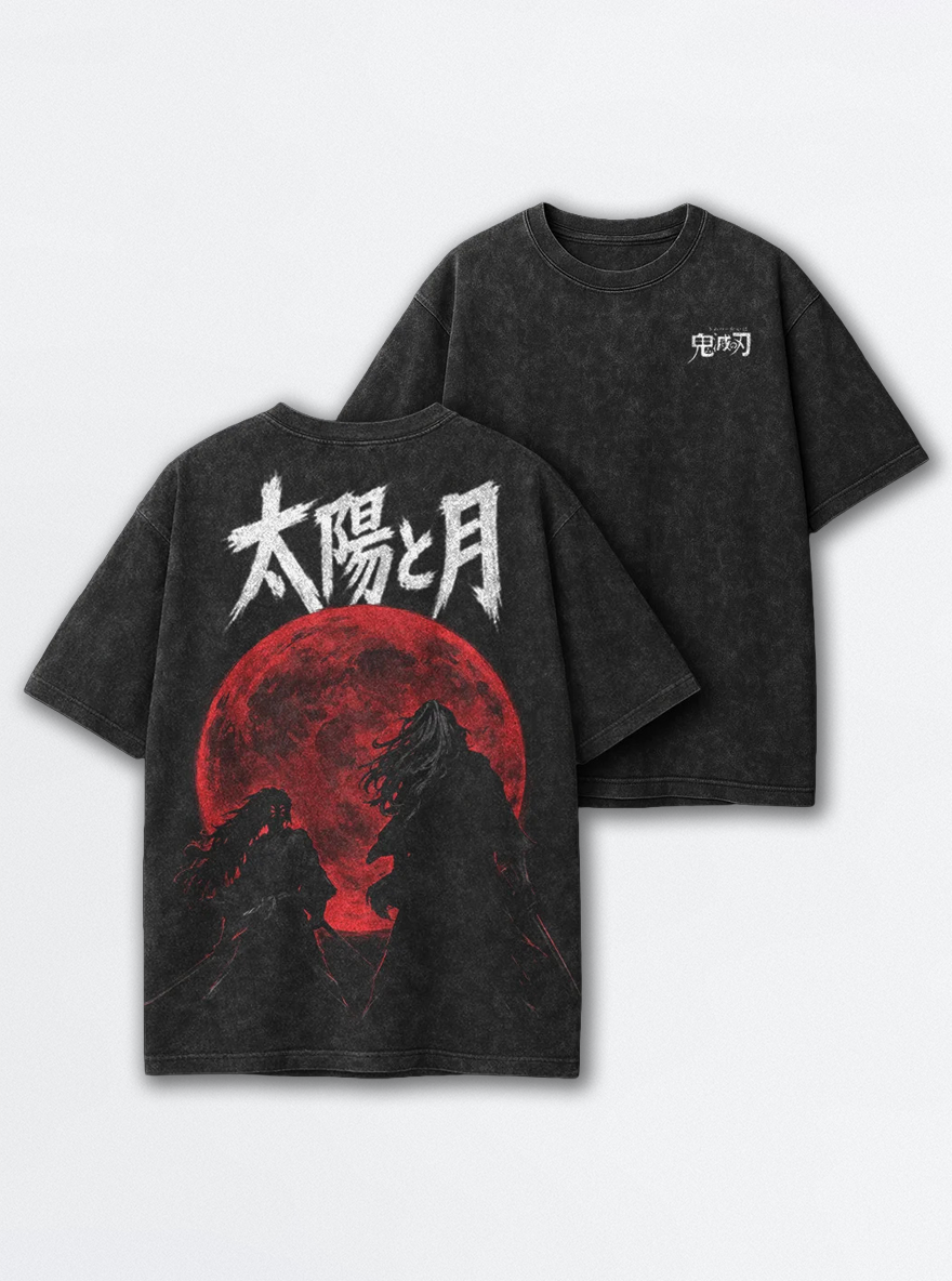 Sun and Moon – T-Shirt – mockup | Demon Slayer