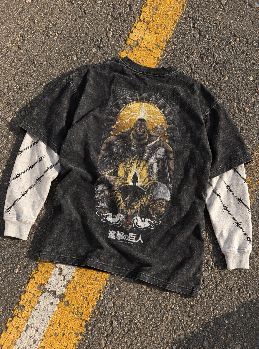 Titan Shifters – Double Sleeves – flat-lay | Attack on Titan
