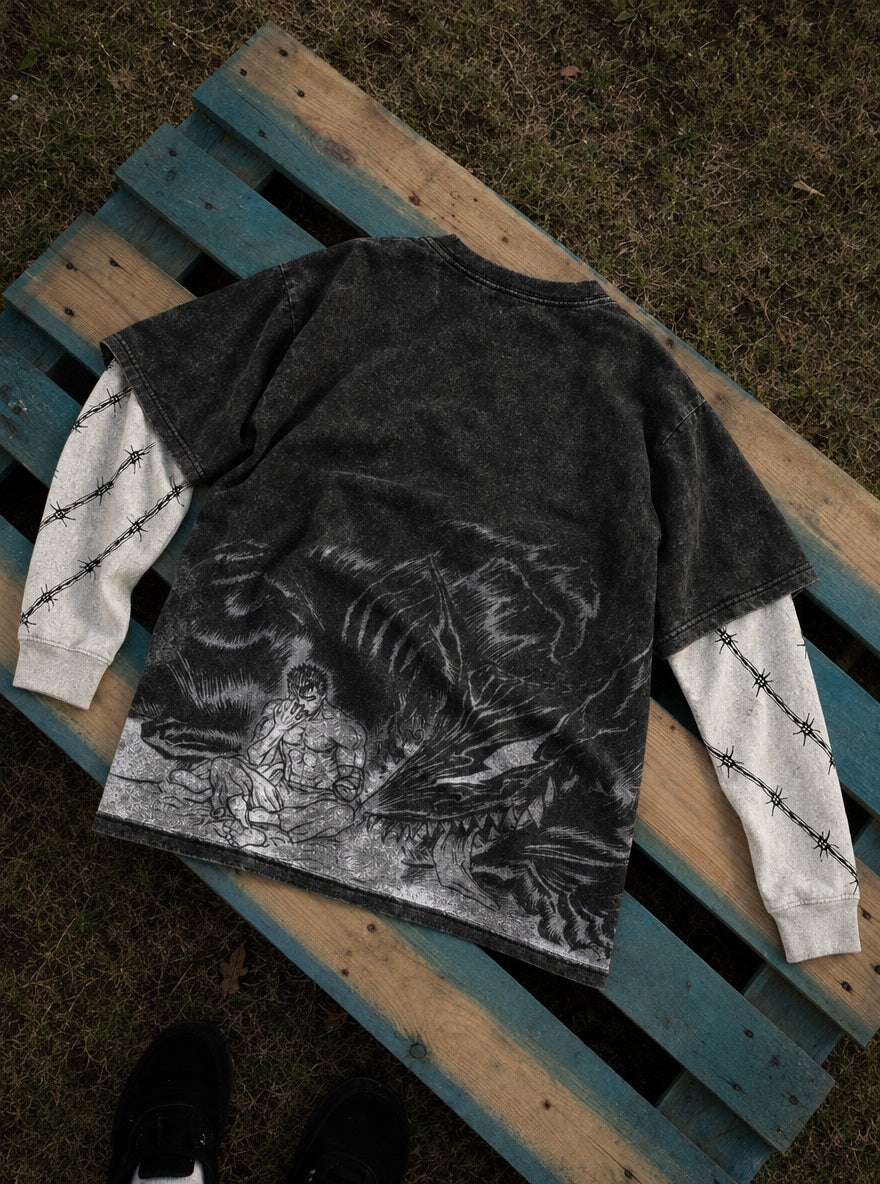Guts and Beast – Double Sleeves – flat-lay | Berserk