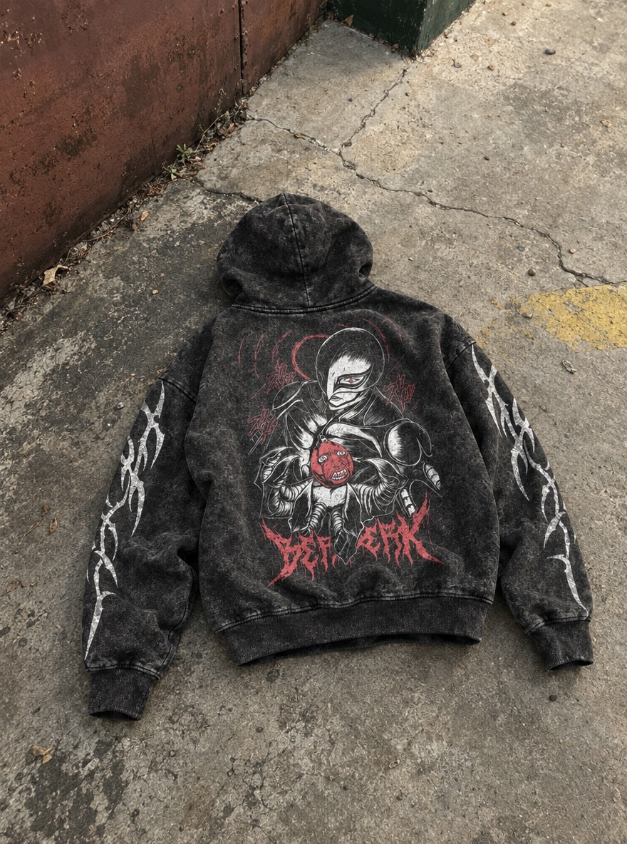 Hawk Helm Behelit – Hoodie – flat-lay | Berserk