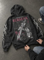 Pink Panel Guts – Hoodie – flat-lay | Berserk