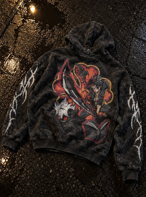 Asta Devil Union – Hoodie – flat-lay | Black Clover
