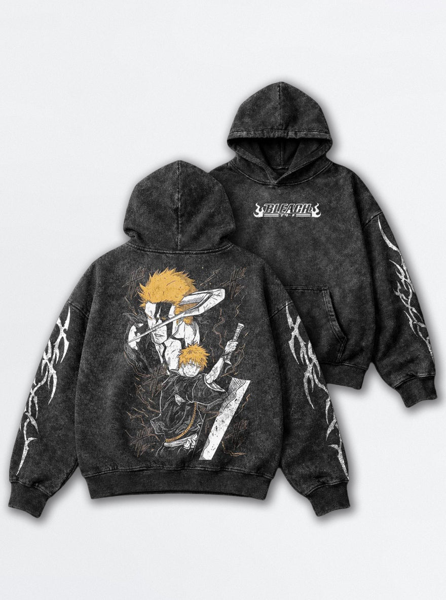 Ichigo vs Hollow – Hoodie – mockup | Bleach