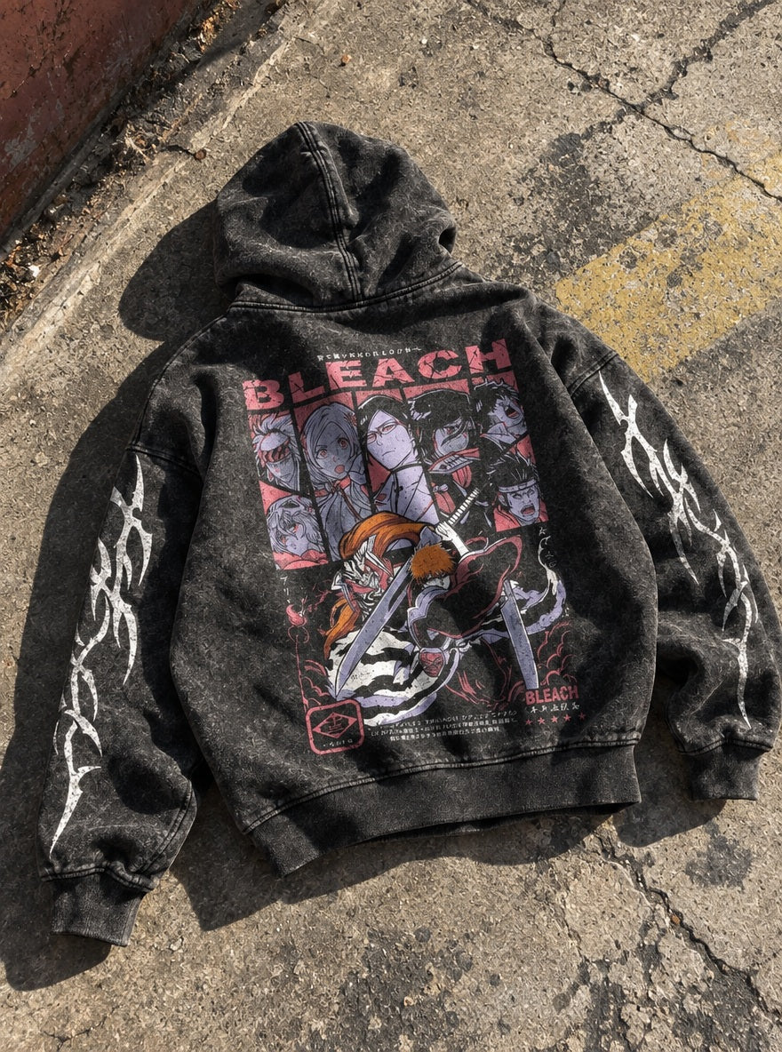Ichigo & Allies – Hoodie – flat-lay | Bleach