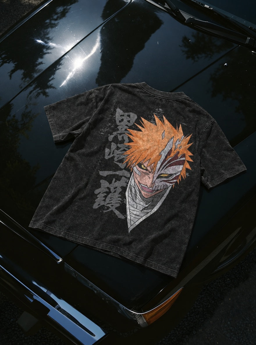 Half Mask Ichigo – T-Shirt – flat-lay | Bleach