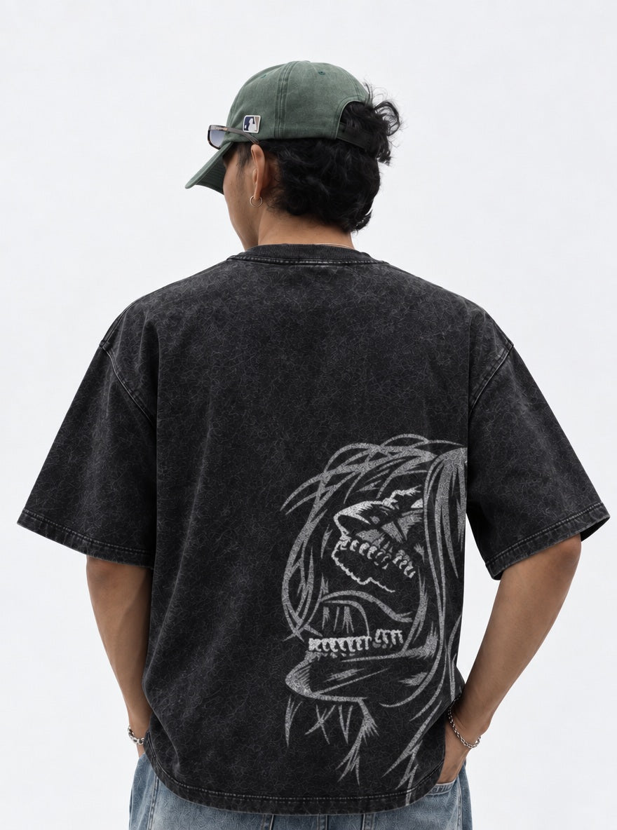 Eren Titan Sketch – T-Shirt – model shot | Attack on Titan