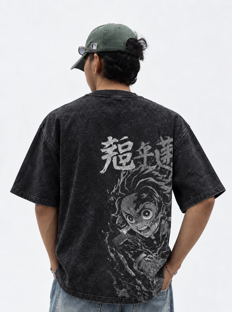 Tanjiro Mono – T-Shirt – model shot | Demon Slayer