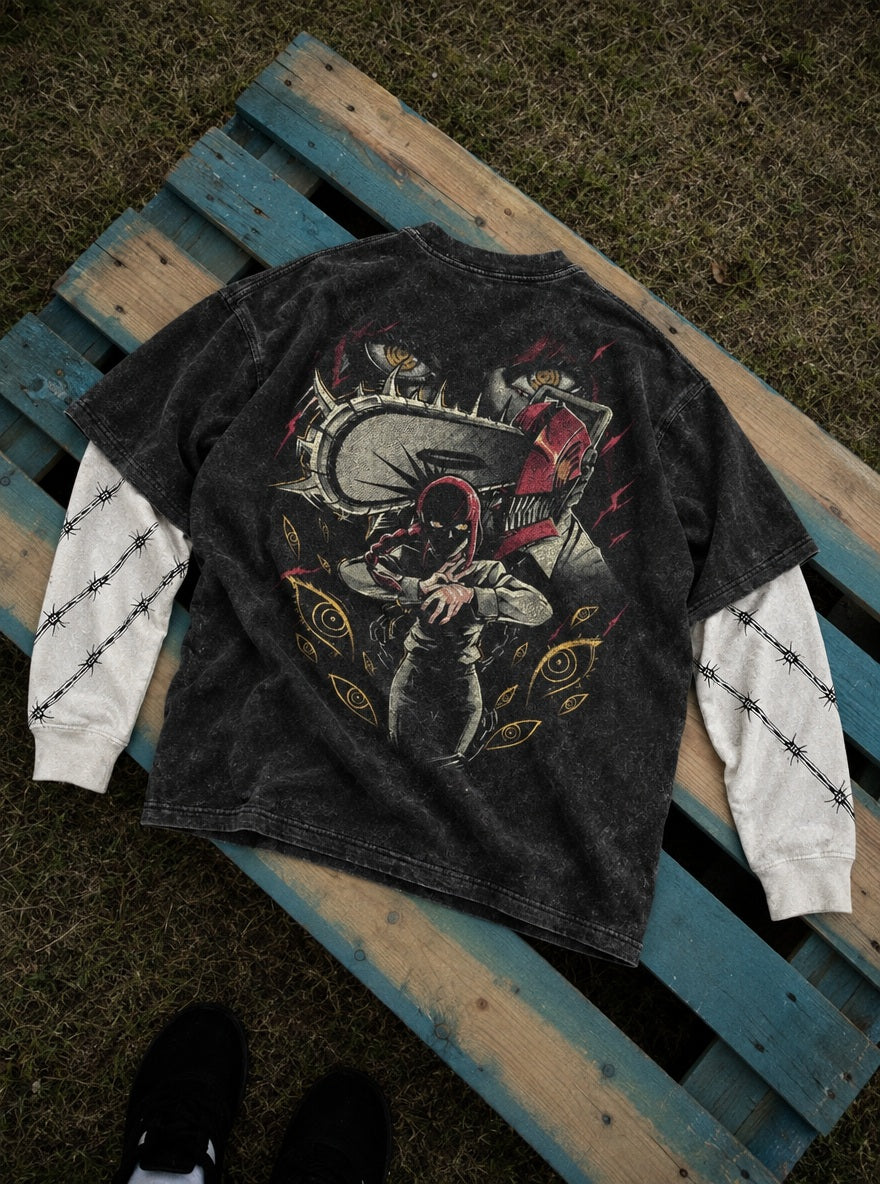 Makima's Leash – Double Sleeves – flat-lay | Chainsaw Man