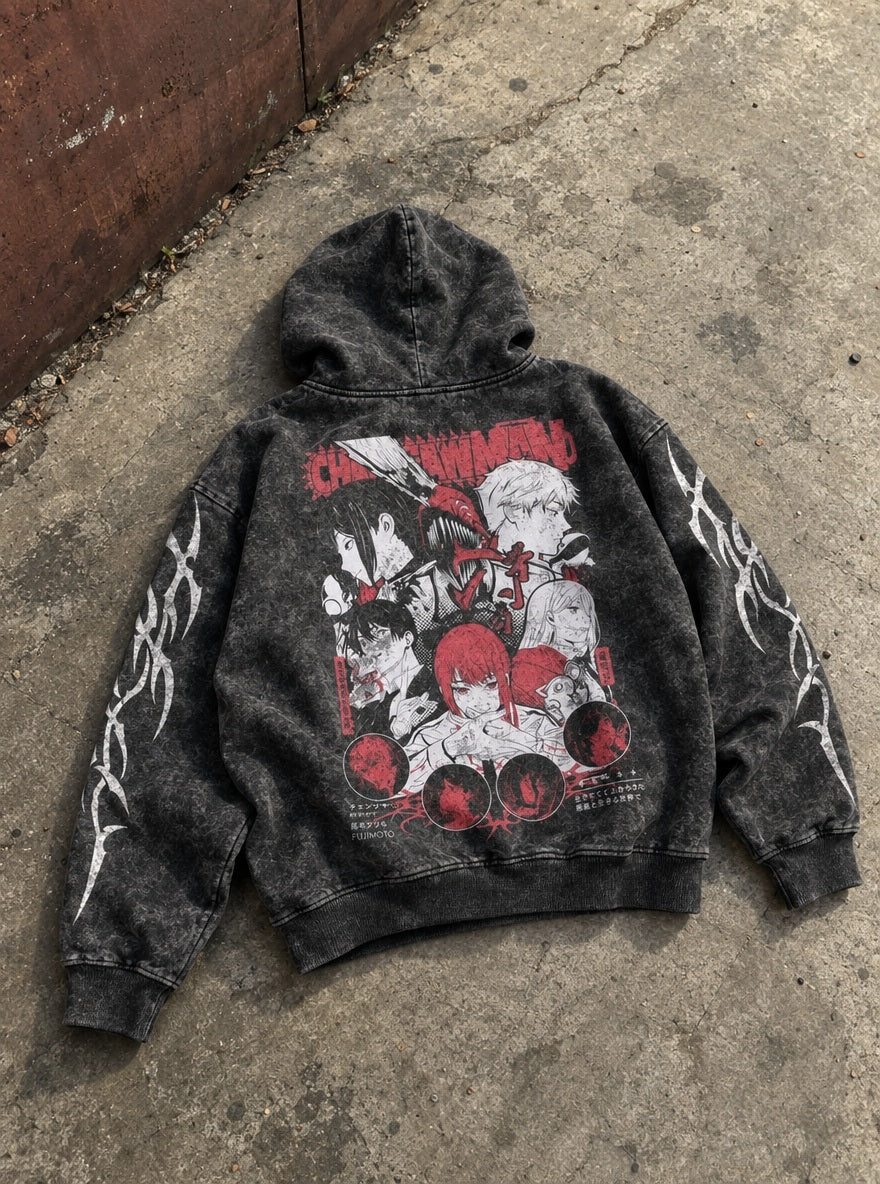 Devil Hunters – Hoodie – flat-lay | Chainsaw Man