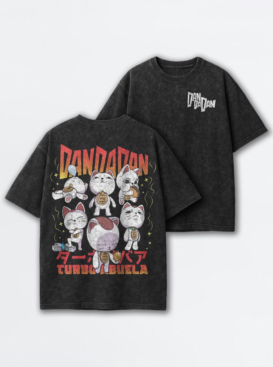 Turbo Granny Cats – T-Shirt – mockup | Dandadan