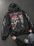 Momo & Okarun – Hoodie – flat-lay | Dandadan