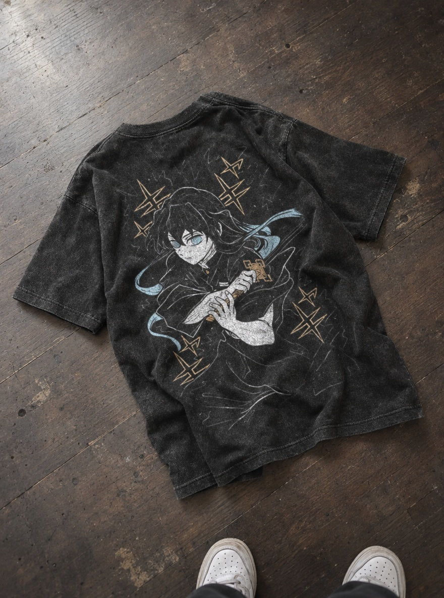Muichiro Blade – T-Shirt – flat-lay | Demon Slayer