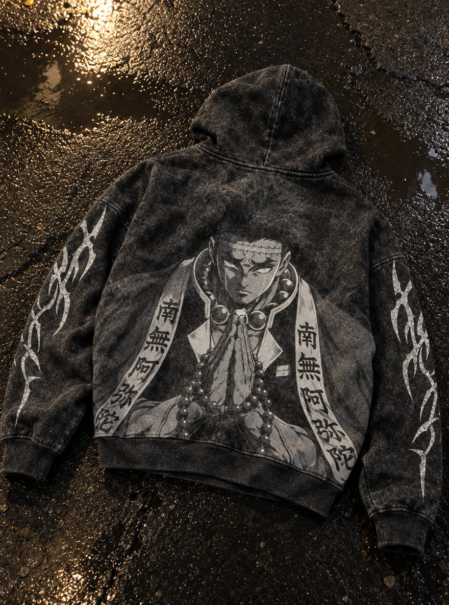 Gyomei Prayer – Hoodie – flat-lay | Demon Slayer