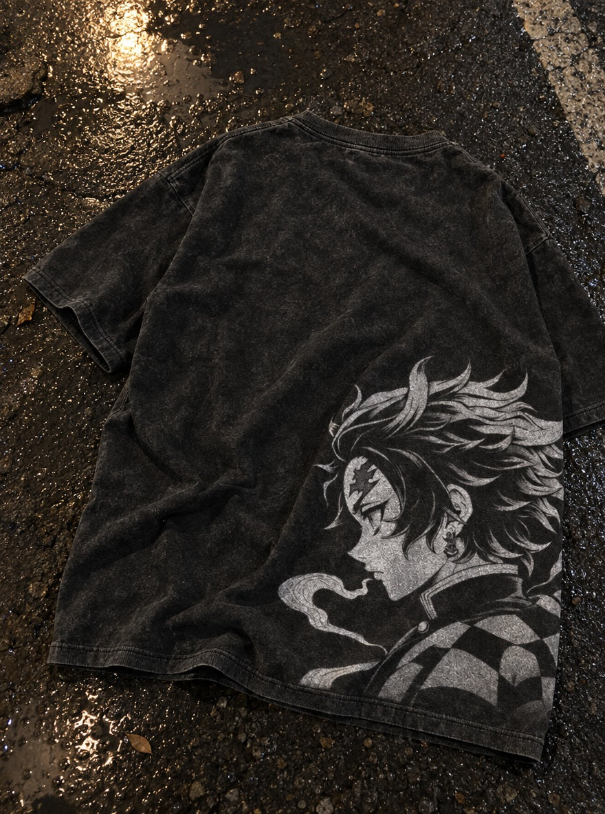Tanjiro Resolve – T-Shirt – flat-lay | Demon Slayer