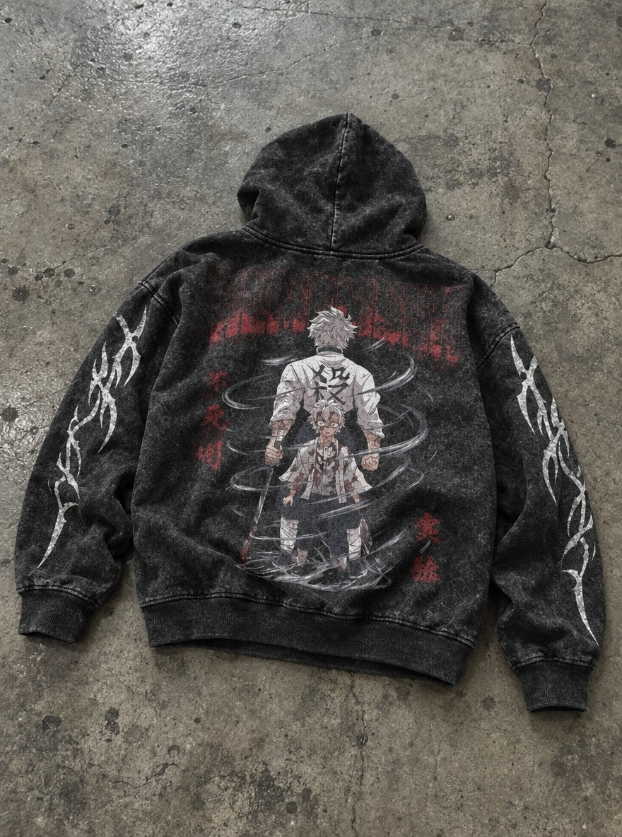 Sanemi Legacy – Hoodie – flat-lay | Demon Slayer