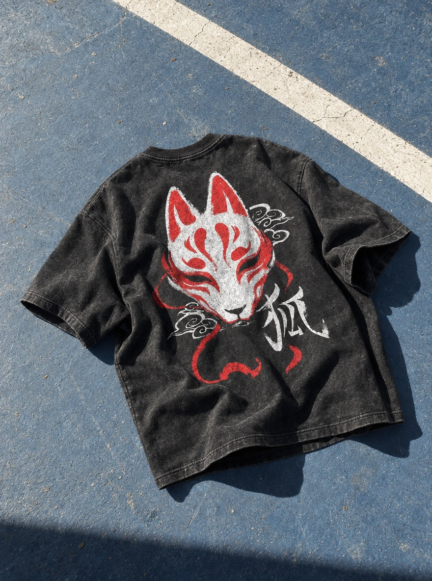 Slayer Mask – T-Shirt – flat-lay | Demon Slayer
