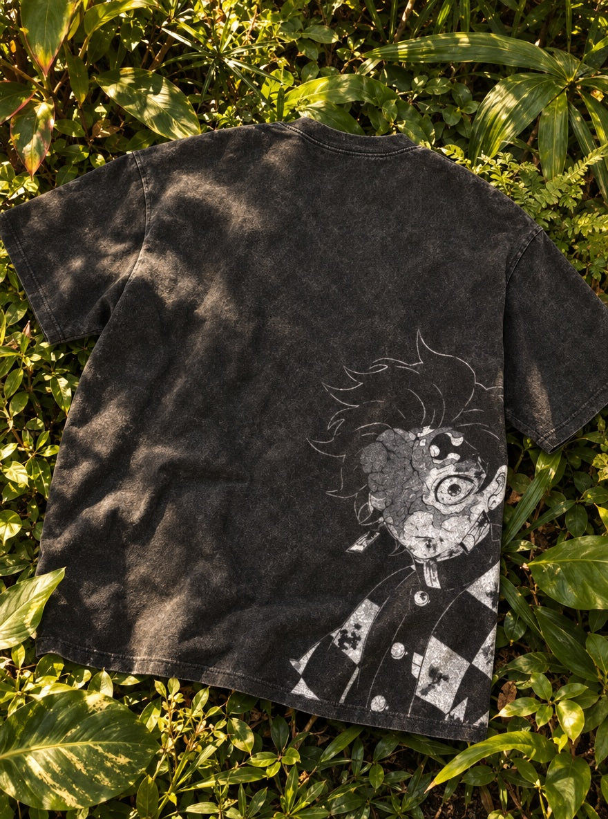 Demon Tanjiro – T-Shirt – flat-lay | Demon Slayer