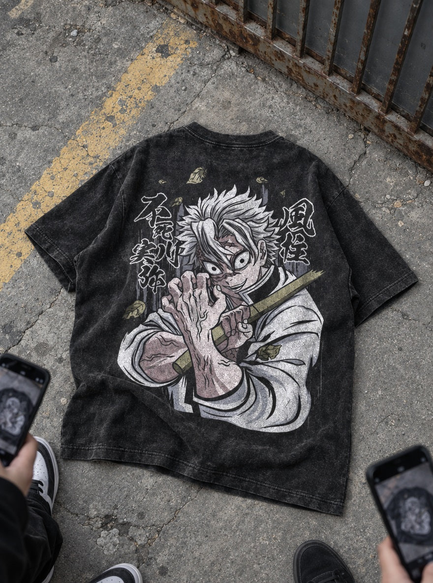 Sanemi Scars – T-Shirt – flat-lay | Demon Slayer