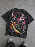 Tanjiro & Nezuko – T-Shirt – flat-lay | Demon Slayer