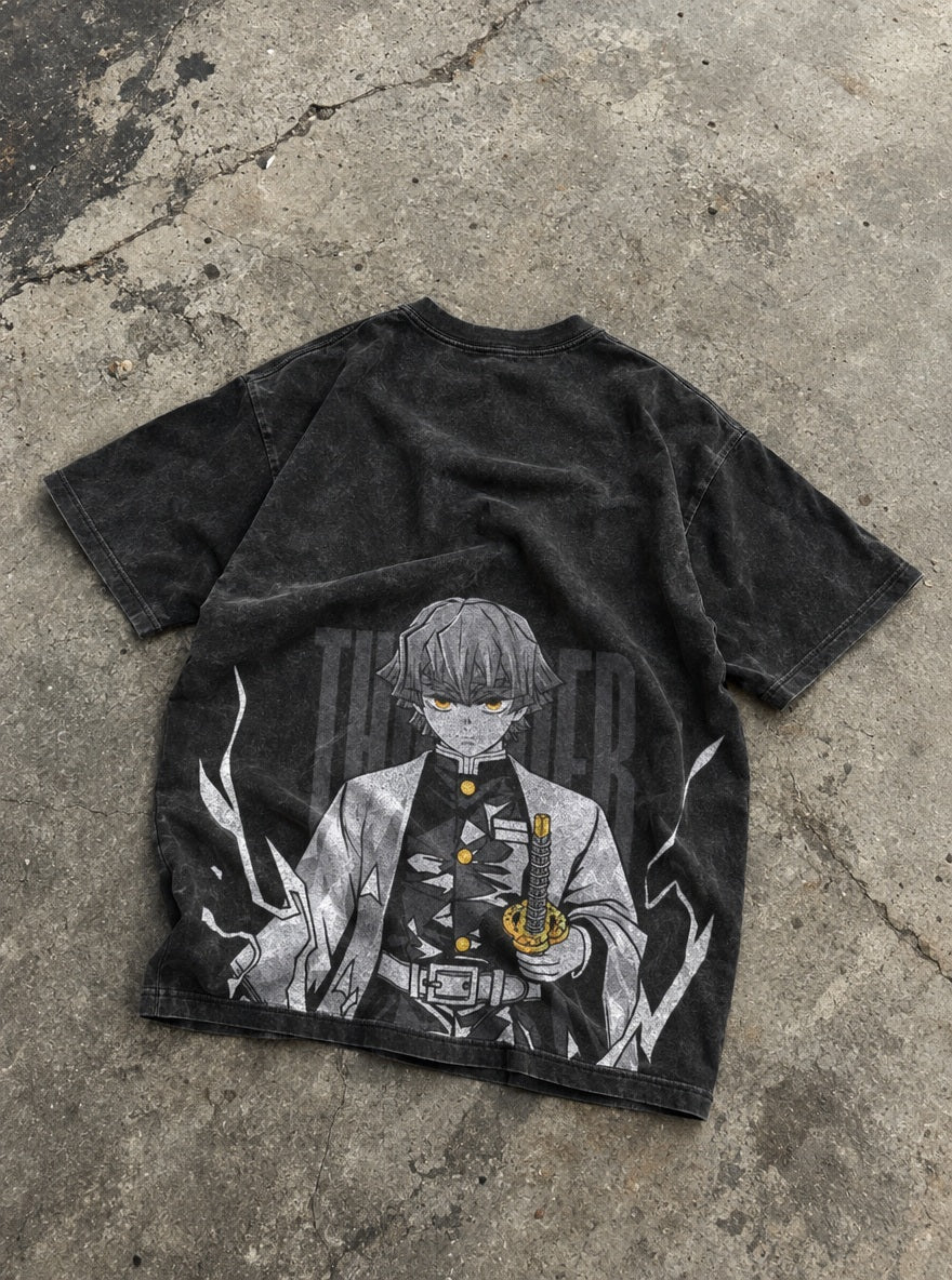 Zenitsu Awakened – T-Shirt – flat-lay | Demon Slayer