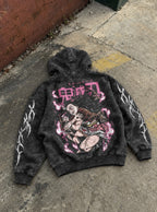 Nezuko Rage – Hoodie – flat-lay | Demon Slayer