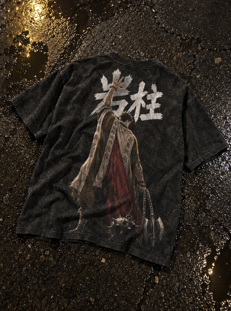 Stone Pillar – T-Shirt – flat-lay | Demon Slayer