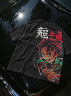 Tanjiro Blaze – T-Shirt – flat-lay | Demon Slayer