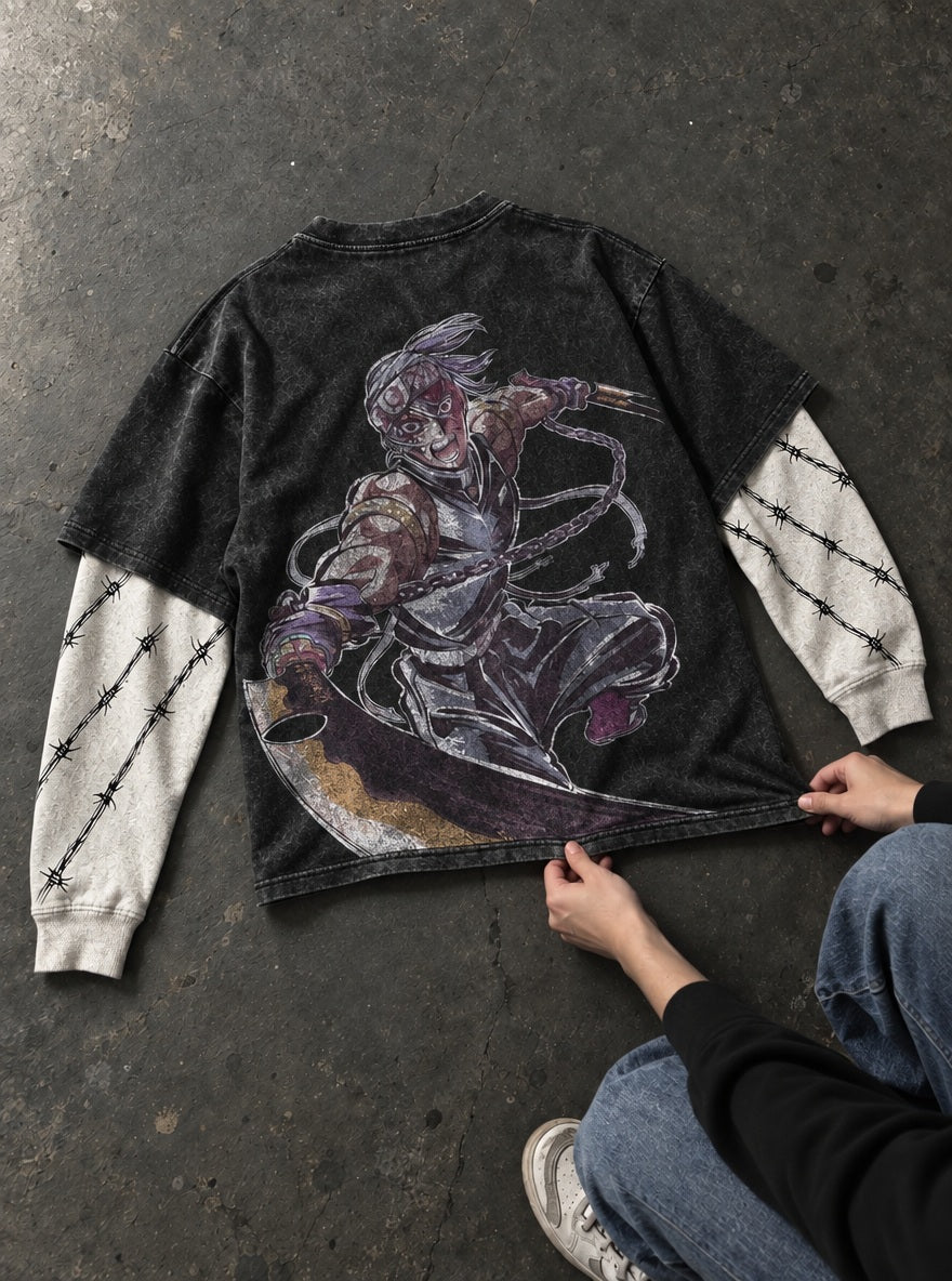 Tengen Flash – Double Sleeves – flat-lay | Demon Slayer
