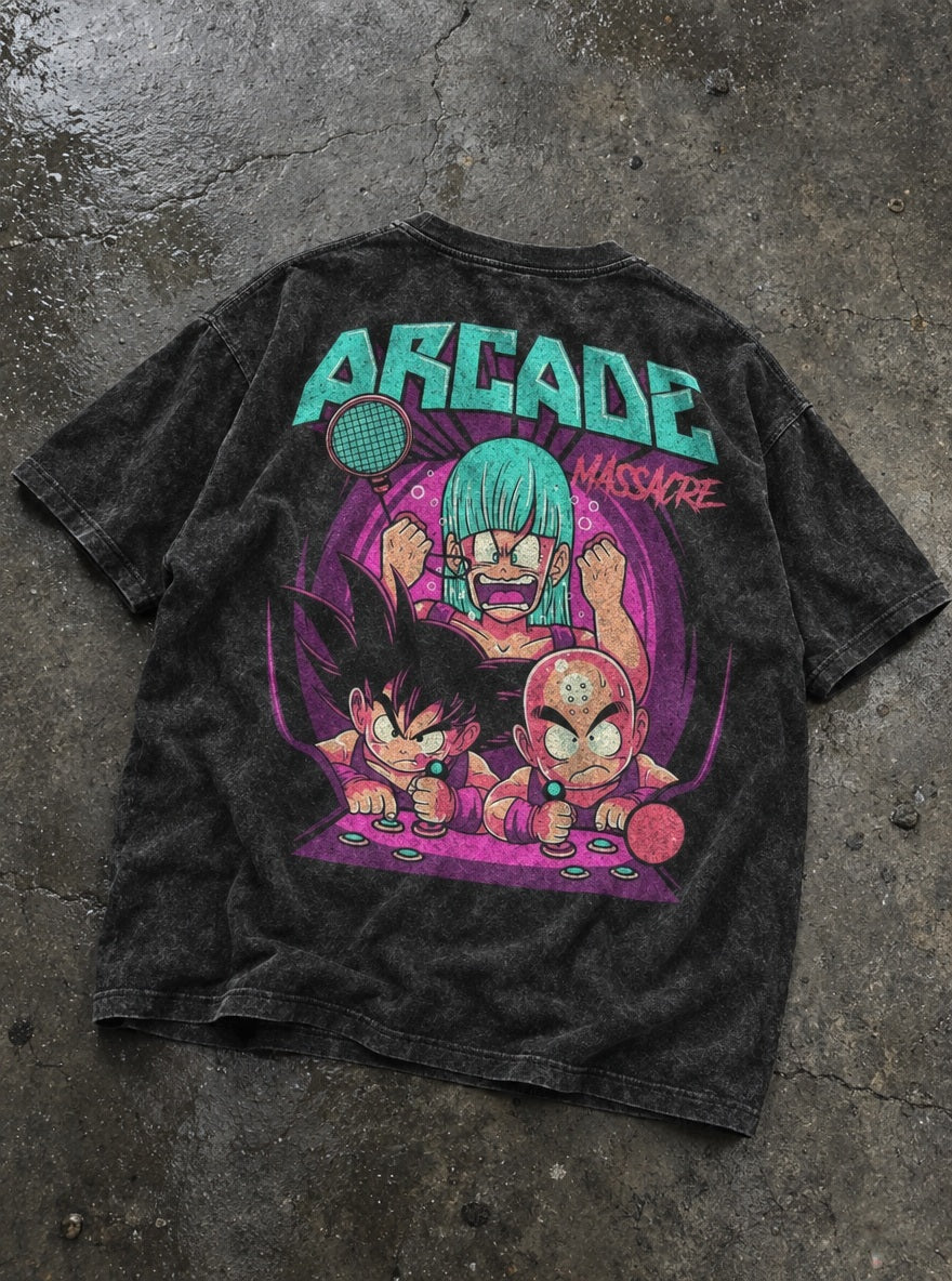 Bulma's Arcade – T-Shirt – flat-lay | Dragon Ball