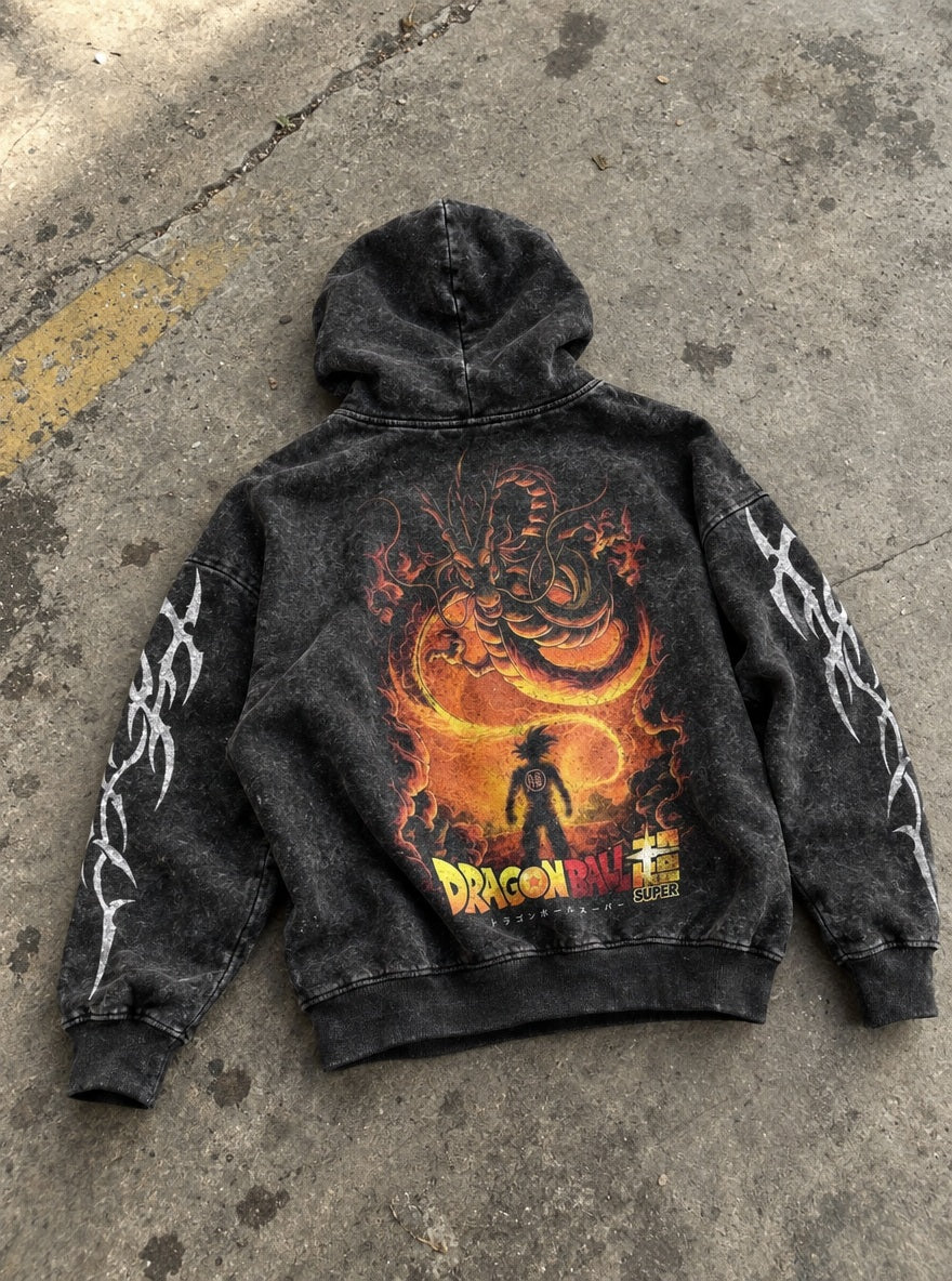 Shenron Summon – Hoodie – flat-lay | Dragon Ball