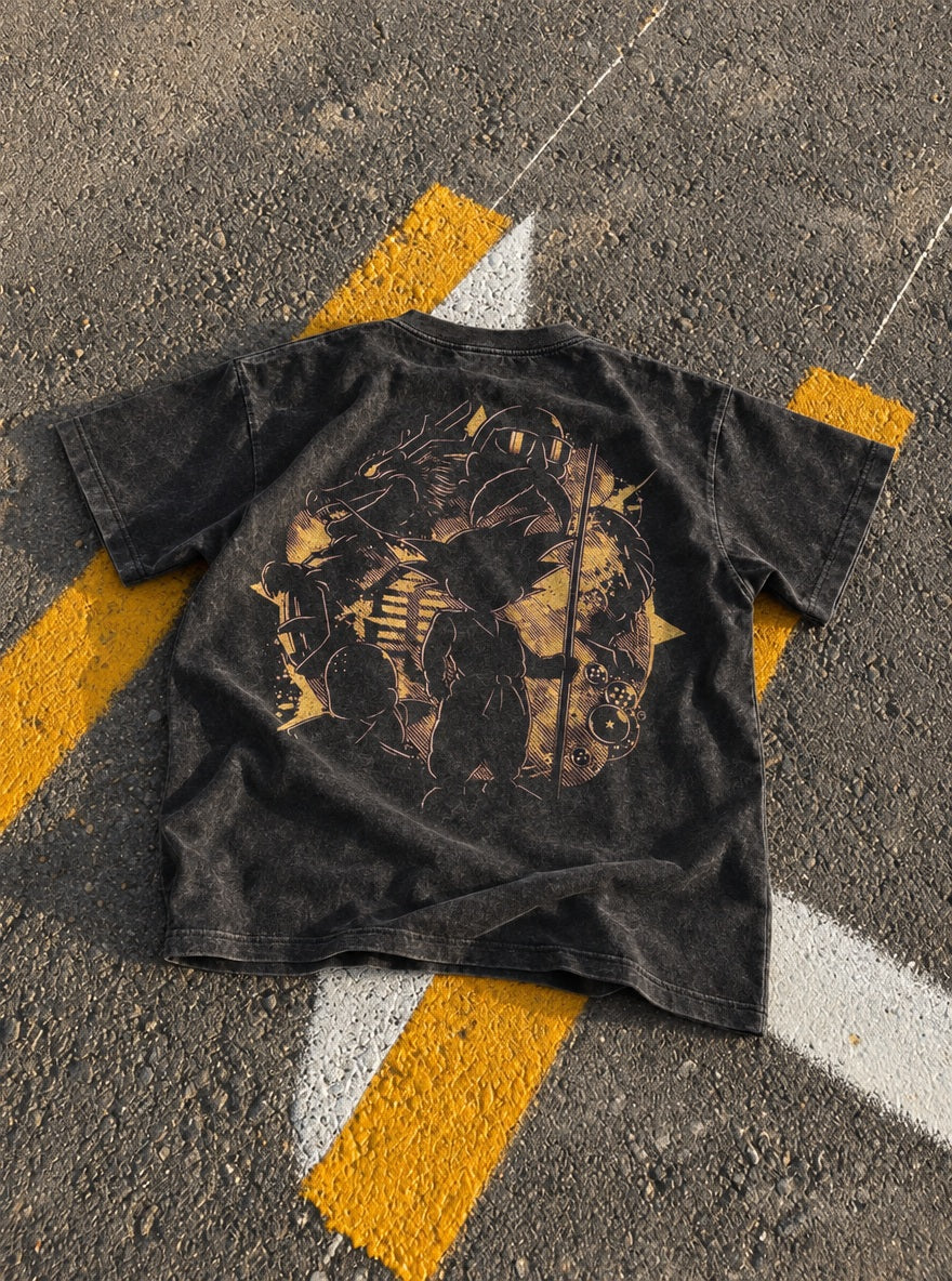 Kid Goku Shadow – T-Shirt – flat-lay | Dragon Ball