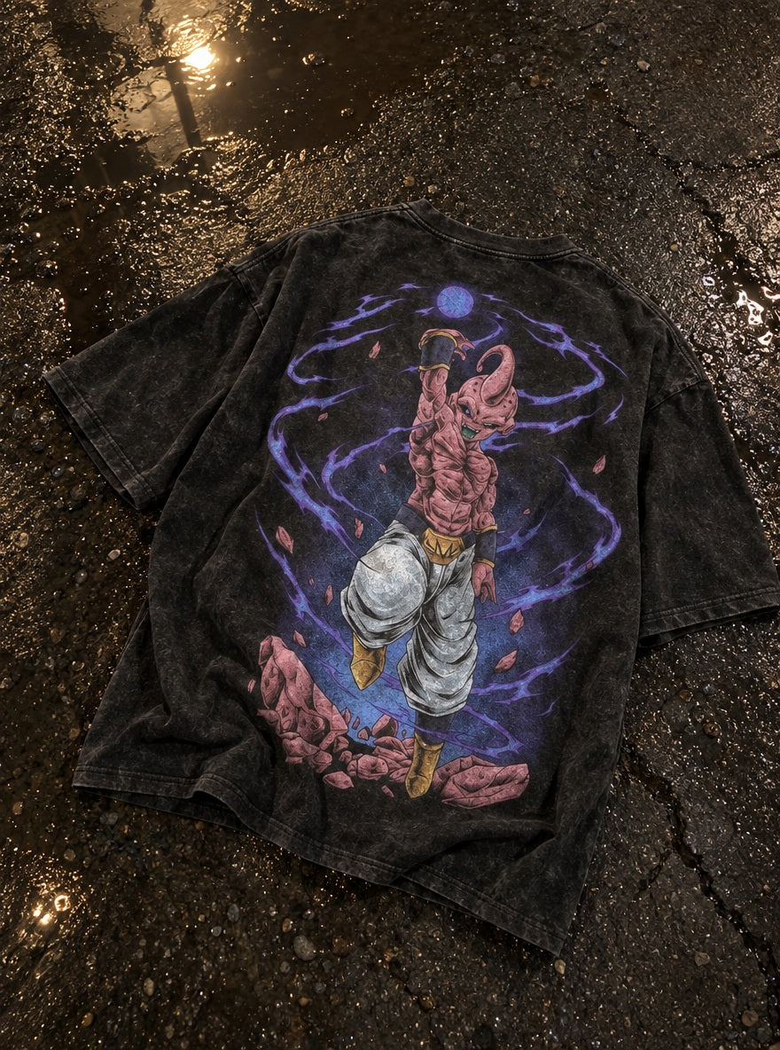 Kid Buu Blast – T-Shirt – flat-lay | Dragon Ball