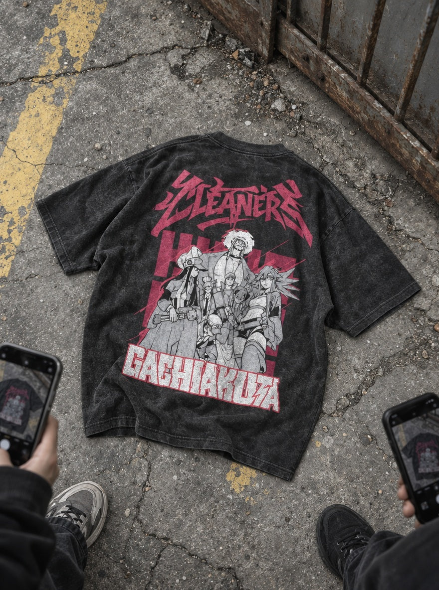 The Cleaners – T-Shirt – flat-lay | Gachiakuta