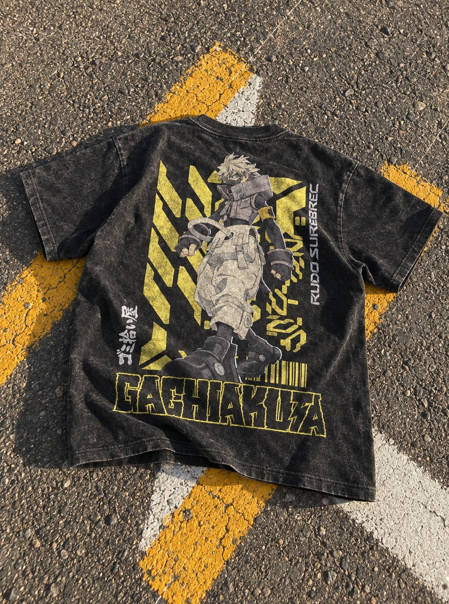 Rudo Hazard – T-Shirt – flat-lay | Gachiakuta