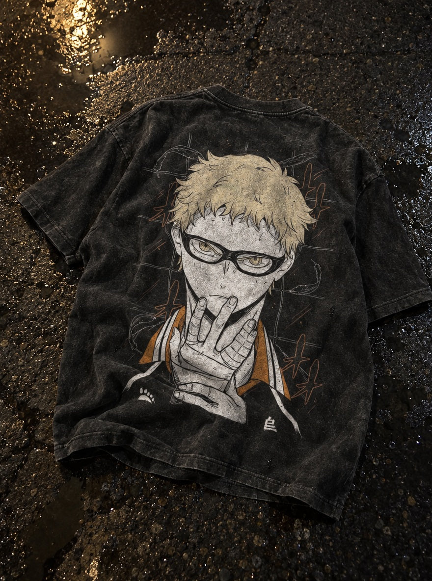 Tsukishima Glare – T-Shirt – flat-lay | Haikyuu