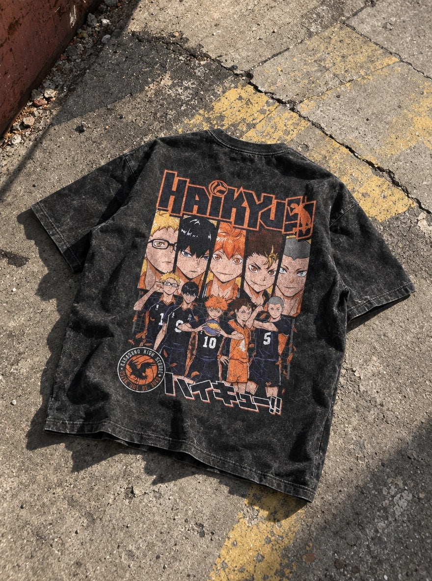 Karasuno Team – T-Shirt – flat-lay | Haikyuu