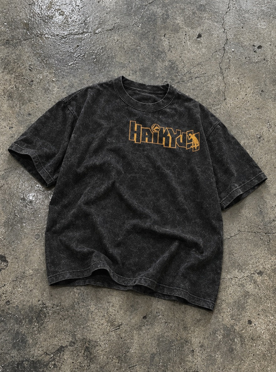Volleyball Logo – T-Shirt – flat-lay | Haikyuu