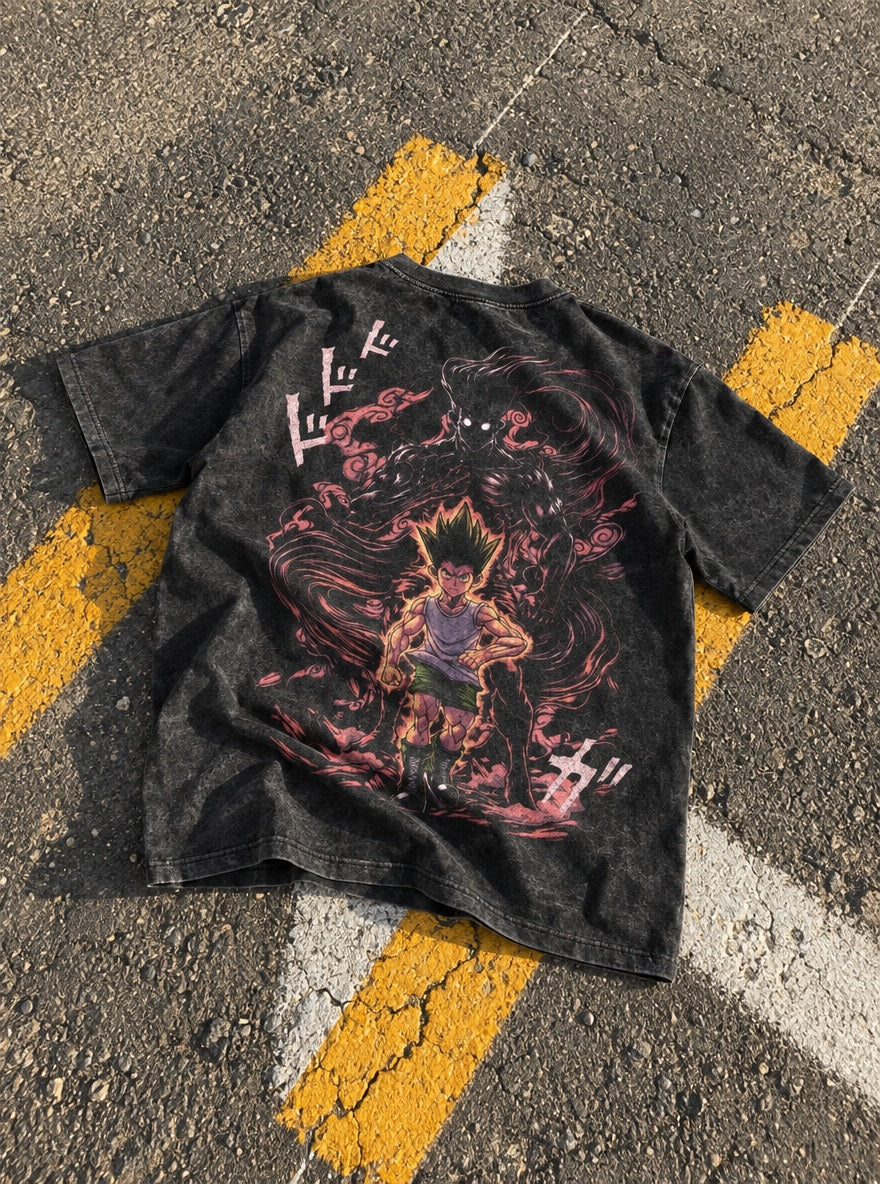 Gon Rage – T-Shirt – flat-lay | Hunter x Hunter