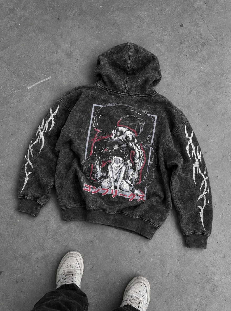 Adult Gon – Hoodie – flat-lay | Hunter x Hunter