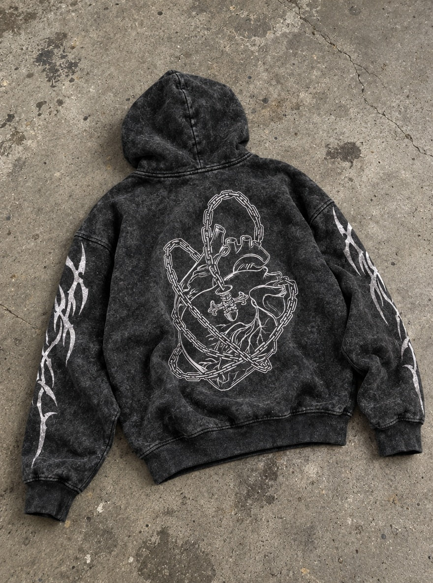Chained Heart – Hoodie – flat-lay | Hunter x Hunter