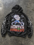 Killua Lightning Logo – Hoodie – flat-lay | Hunter x Hunter