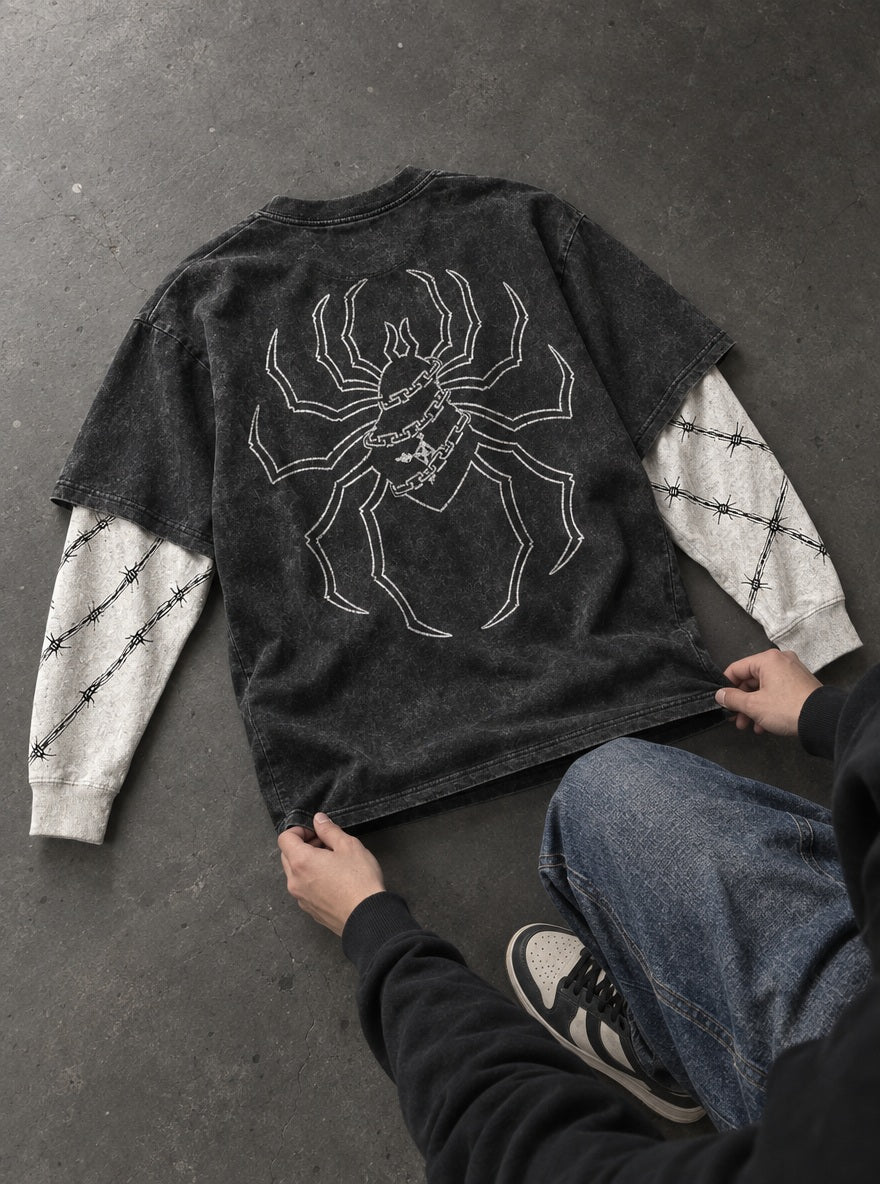 Chained Spider – Double Sleeves – flat-lay | Hunter x Hunter