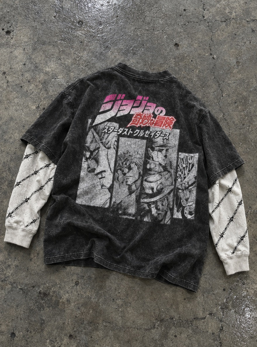 Stardust Crusaders – Double Sleeves – flat-lay | JoJo