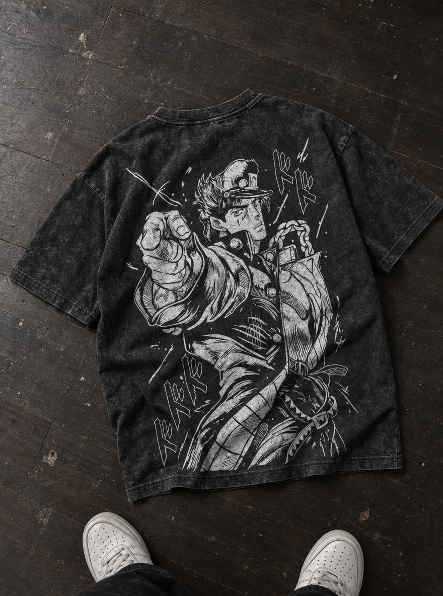 Jotaro Menacing – T-Shirt – flat-lay | JoJo