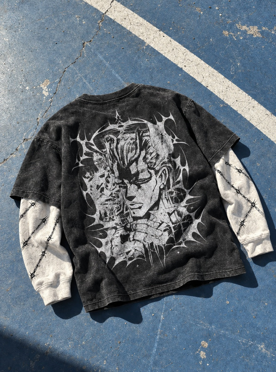 Dio Glare – Double Sleeves – flat-lay | JoJo