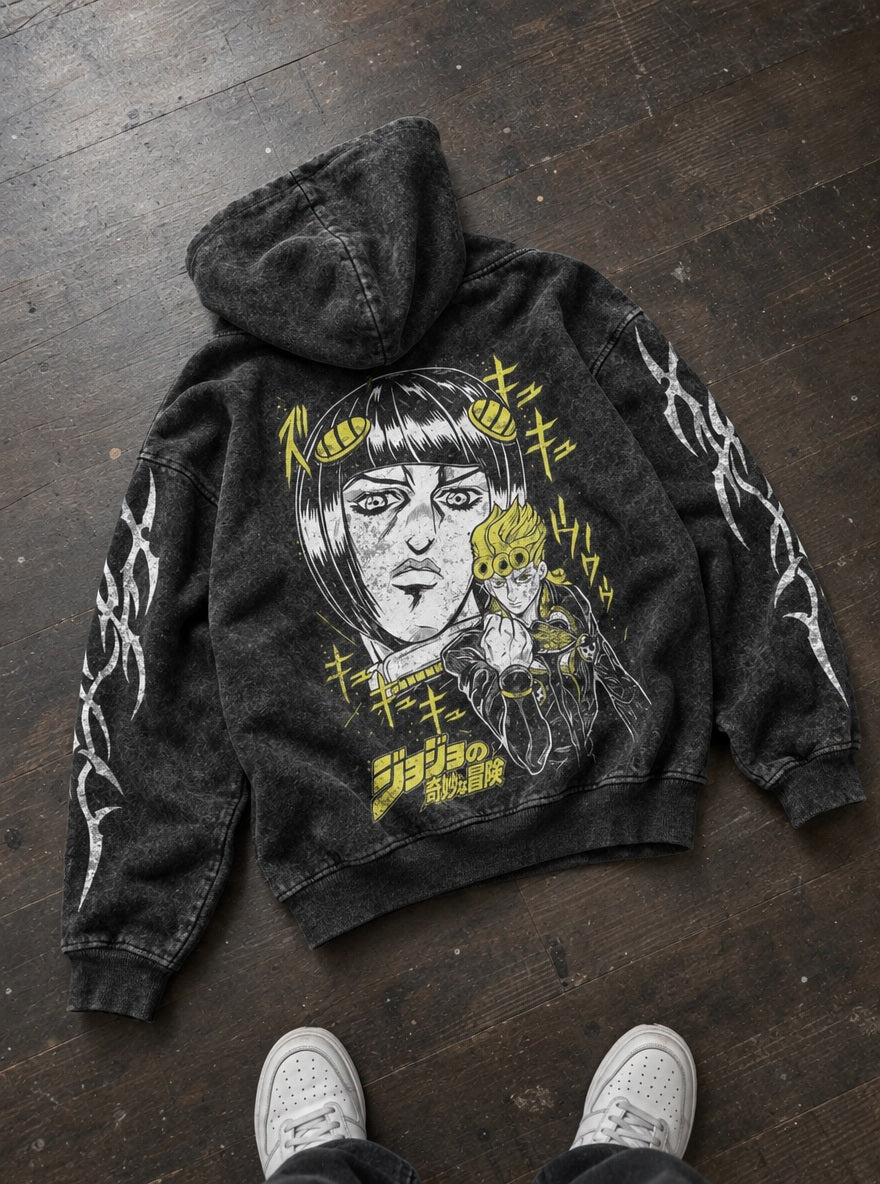 Bucciarati & Giorno – Hoodie – flat-lay | JoJo