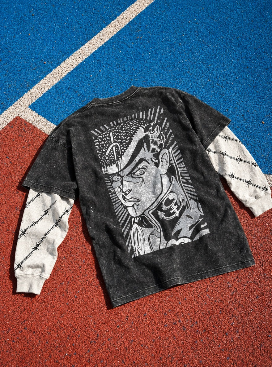 Josuke Higashikata – Double Sleeves – flat-lay | JoJo