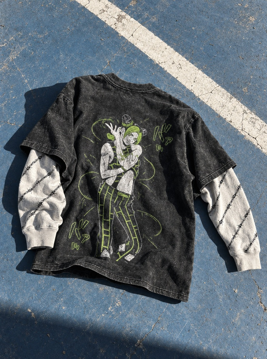 Jolyne Stone Free – Double Sleeves – flat-lay | JoJo